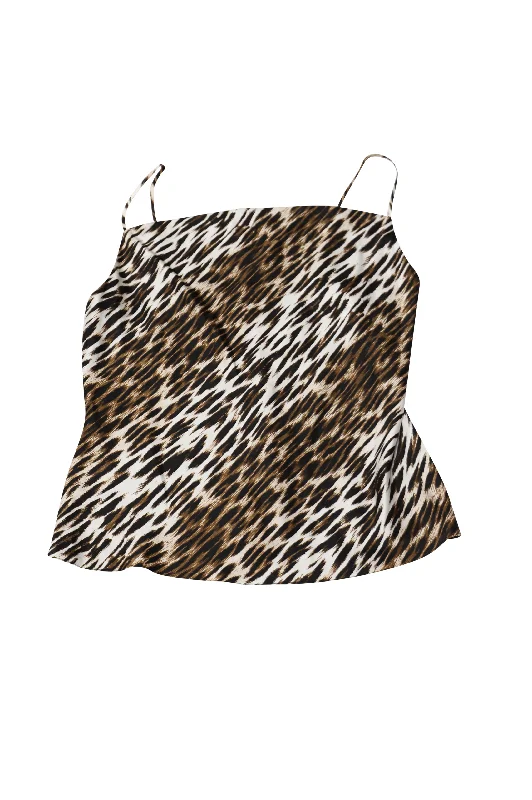 L’Agence Kay Cowl Neck Camisole in Animal Print SilkCamisoleMesa