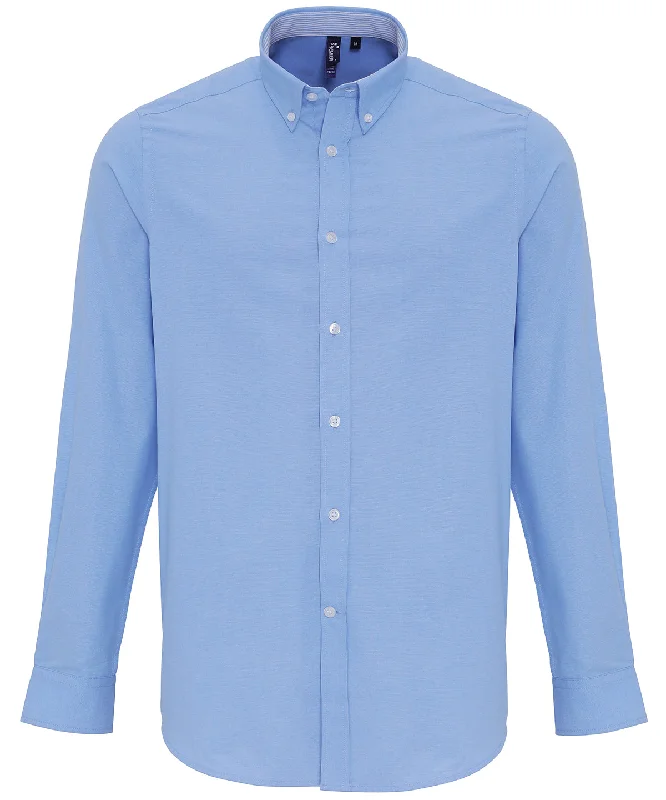 Oxford Blue - Cotton-rich Oxford stripes shirtField Jackets