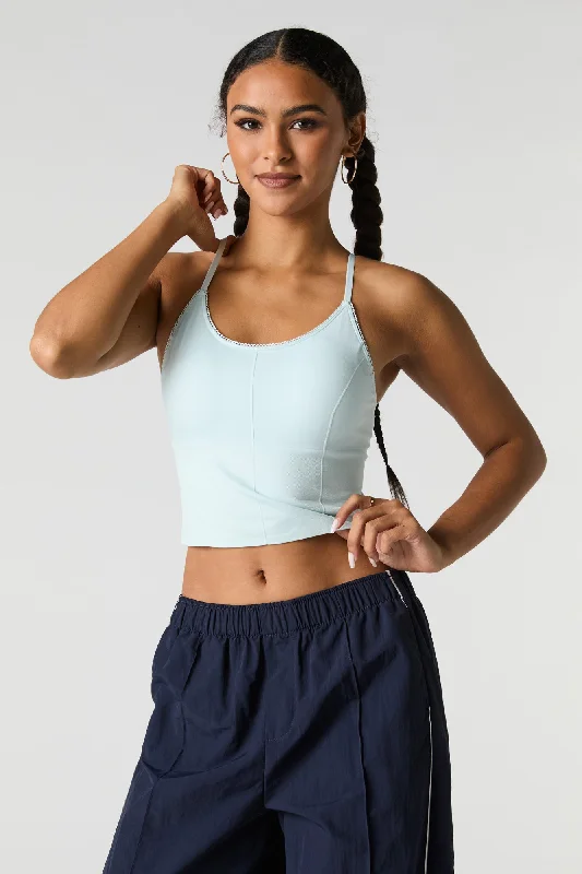 Seamless Scoop Neck Cami with Built-In Bra CupsCamisoleBronze