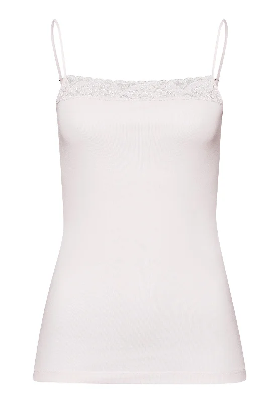 Moments Lace Trim Cotton Camisole | Honeydew 71484-1347CamisolePearl