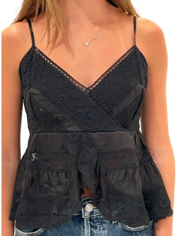 Luschia Silk Cami Top In BlackCamisoleDragon