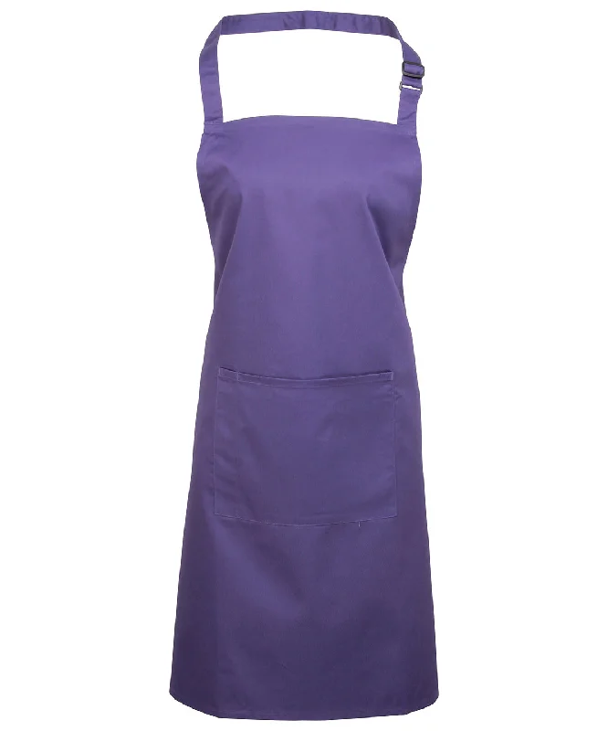 Purple - Colours bib apron with pocketCanvas Jackets