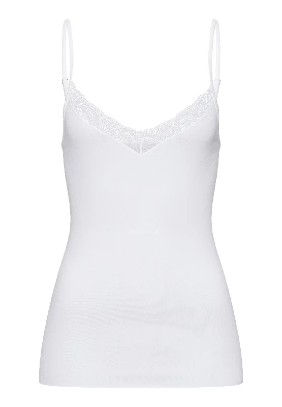 Cotton Delight Lace Trim Cotton Camisole | White 71836-101CamisoleMarine