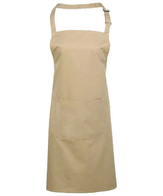 Khaki - Colours bib apron with pocketHemp Jackets