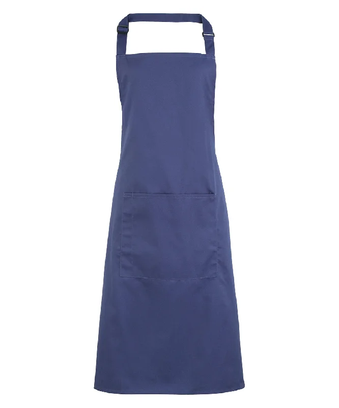 Marine Blue - Colours bib apron with pocketRecycled Fabric Jackets