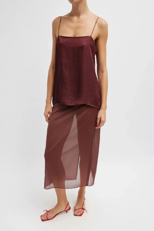 Tibi The Slip Cami - Port WineCamisoleFlow