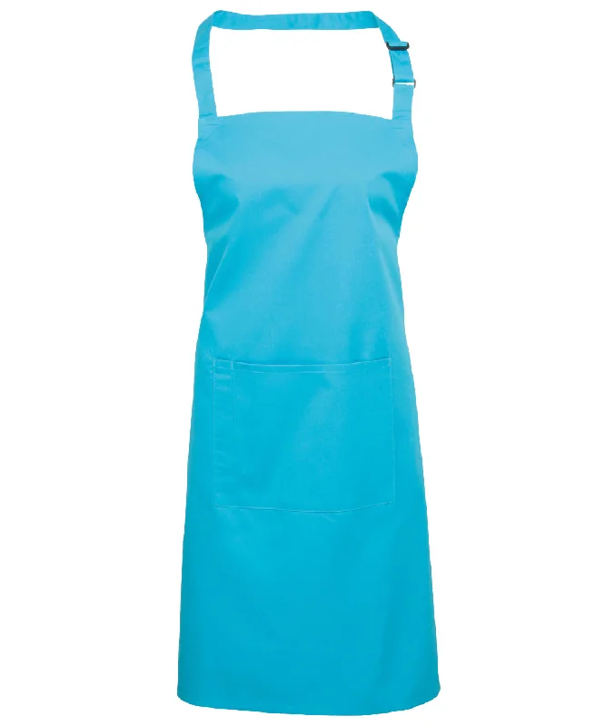 Turquoise - Colours bib apron with pocketCotton Jackets