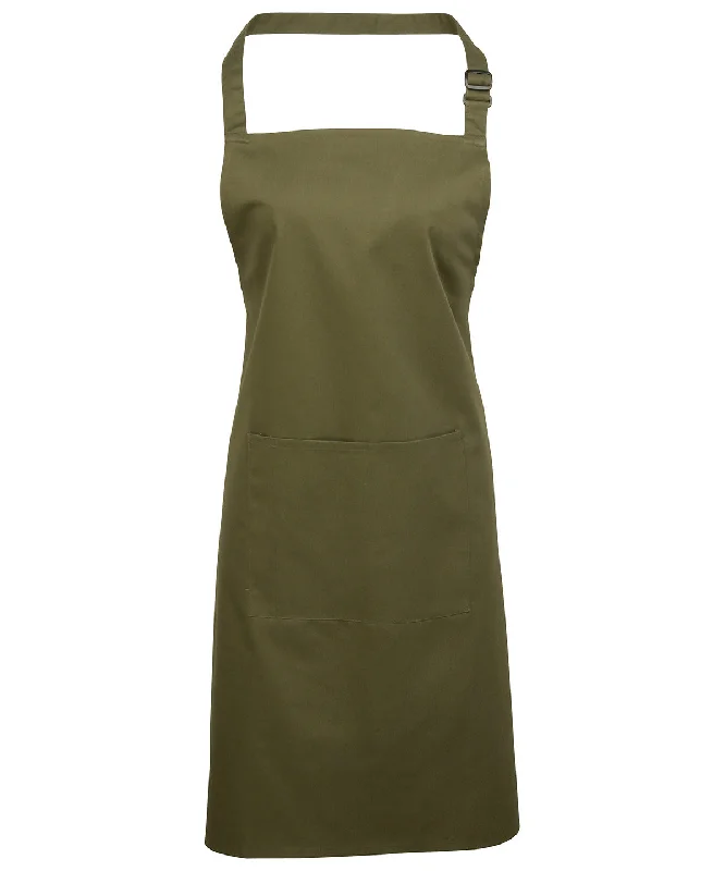 Olive - Colours bib apron with pocketDown Jackets