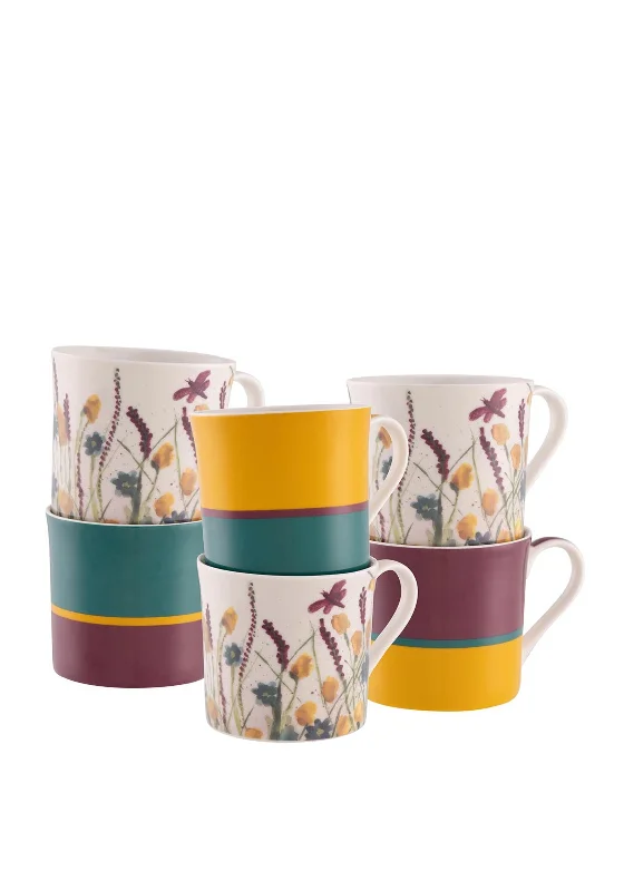 Belleek Living Dreamy Meadow Set of 6 Mugs