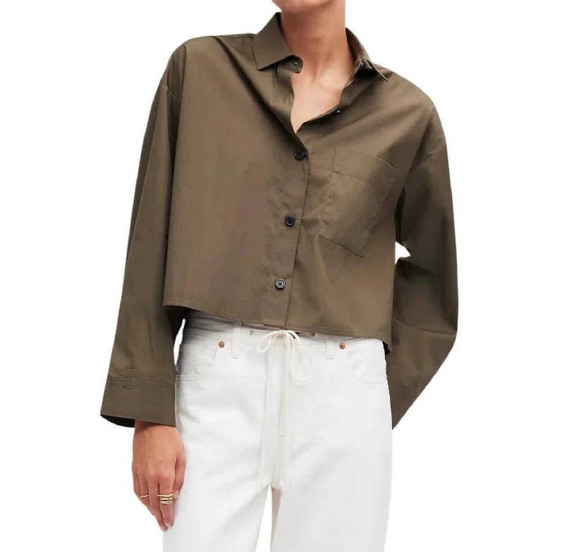 Straight-Hem Shirt In Faded IvyCotton Shirts