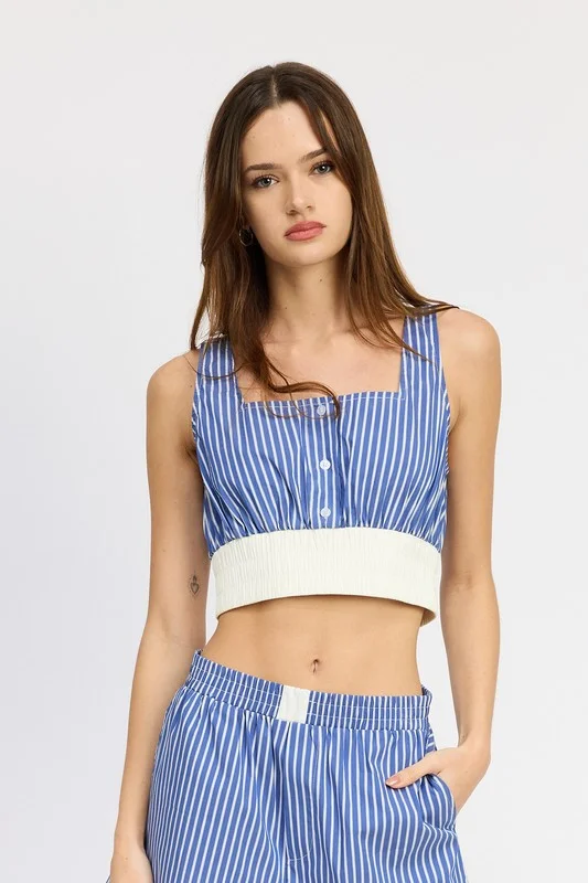 STRIPED CROP TANK TOPCamisoleGlow