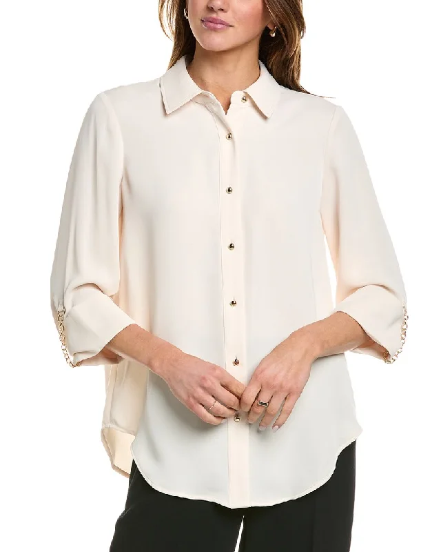 Anne Klein Chain Detail ShirtAsymmetrical Shirts