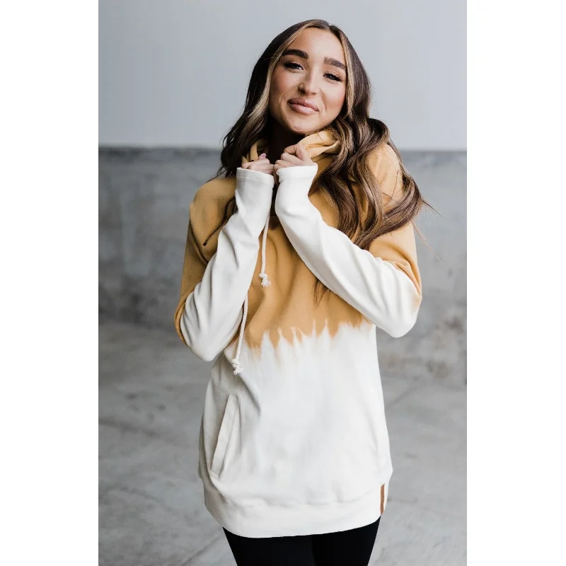 Embellished SweatshirtsAmpersand Ave Double Hood Sweatshirt - Dip Dye Mustard