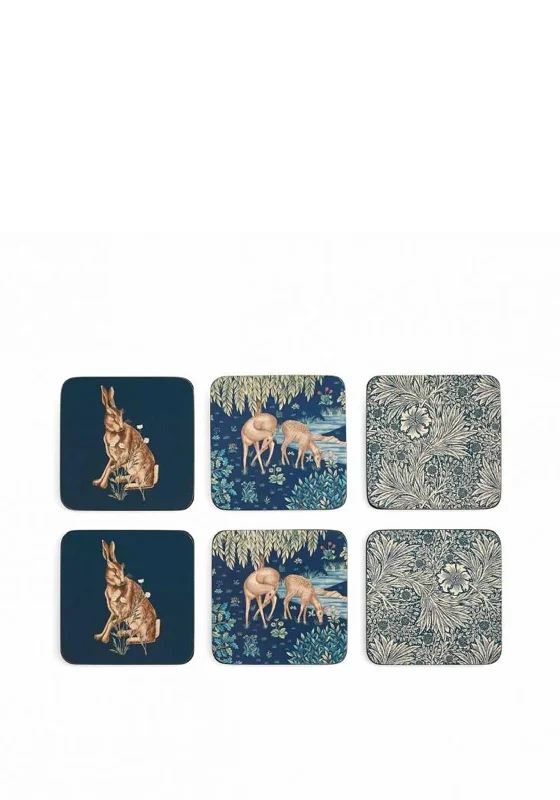 Morris & Co Woodland Forest Coasters, Set of 6