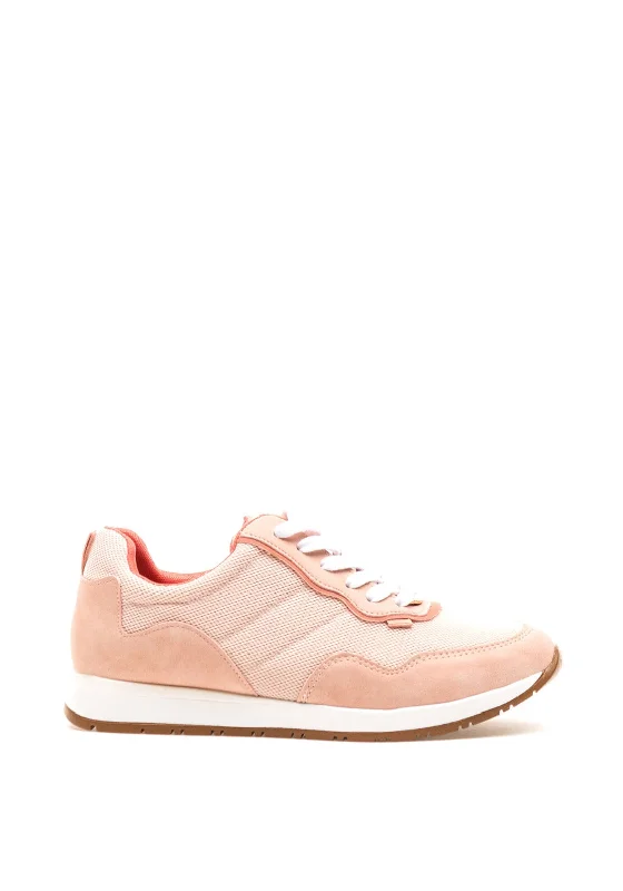 Rant & Rave Ursula Mesh Contrast Trainers, Pink