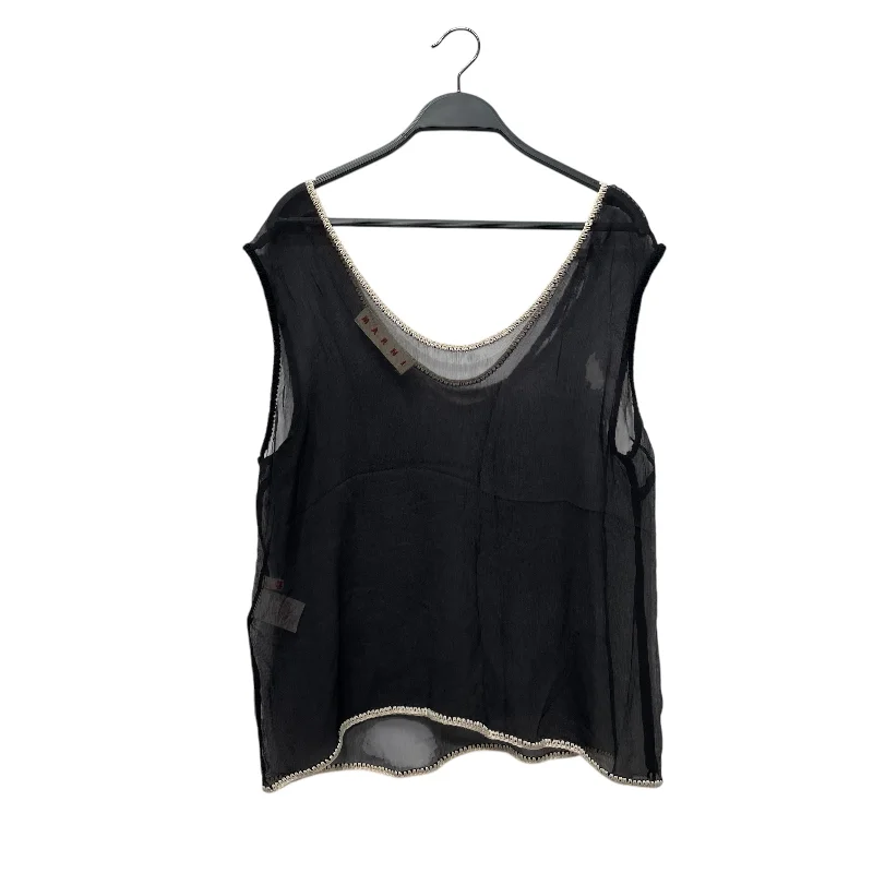 MARNI/Camisole/44/Polyester/BLK/SHEER/CROCHET HEMSCamisoleValkyrie