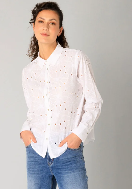 Yest Rahiq Crochet Style Shirt, Off WhiteLounge Shirts