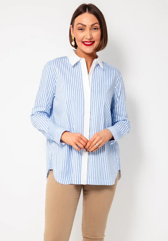 Gerry Weber Buttoned Striped Shirt, Blue and WhitePerformance Shirts