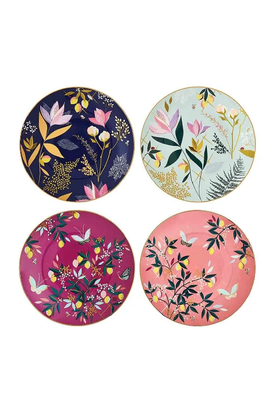 Sara Miller Orchard Cake Plates, Set of 4