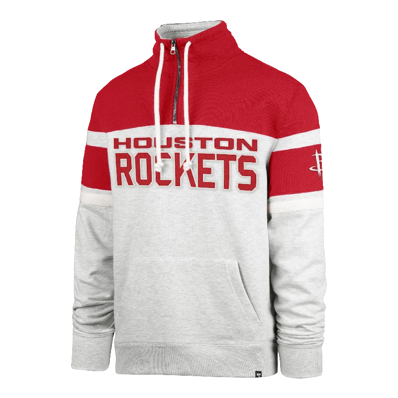 Limited Edition HoodiesMen's Houston Rockets '47 Bay Ridge 1/4 Zip Sweatshirt