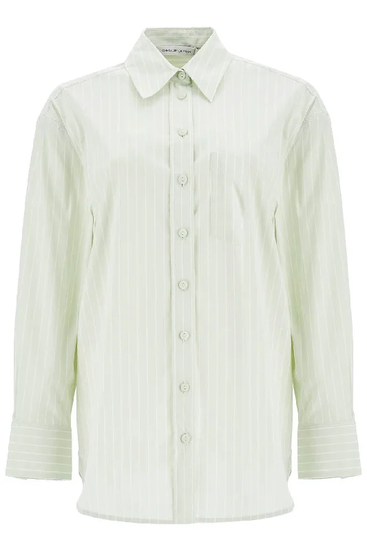 Christopher Esber Women's Mint  Cotton Shirt With  StripesStriped Shirts