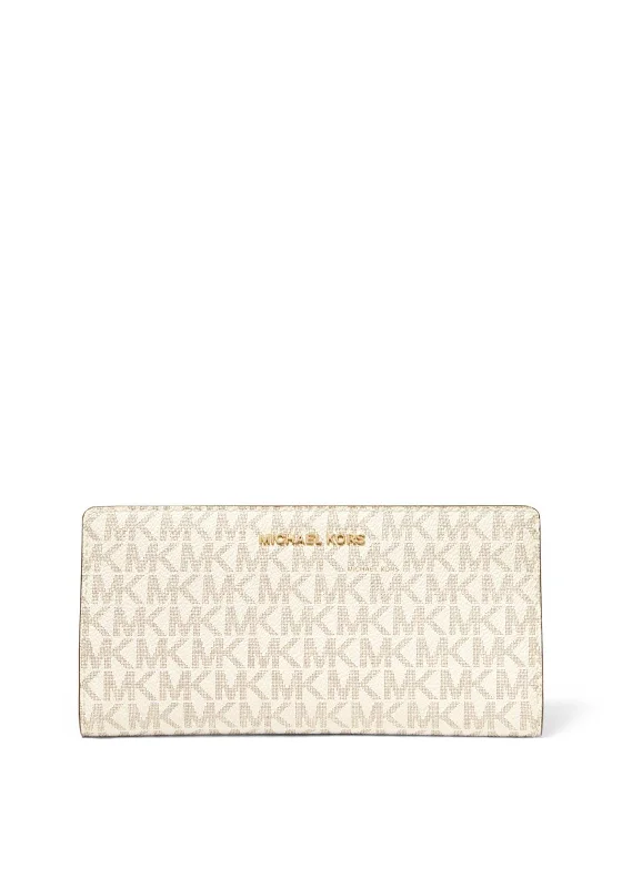 MICHAEL Michael Kors Jet Set Slim Wallet, Vanilla & Acorn