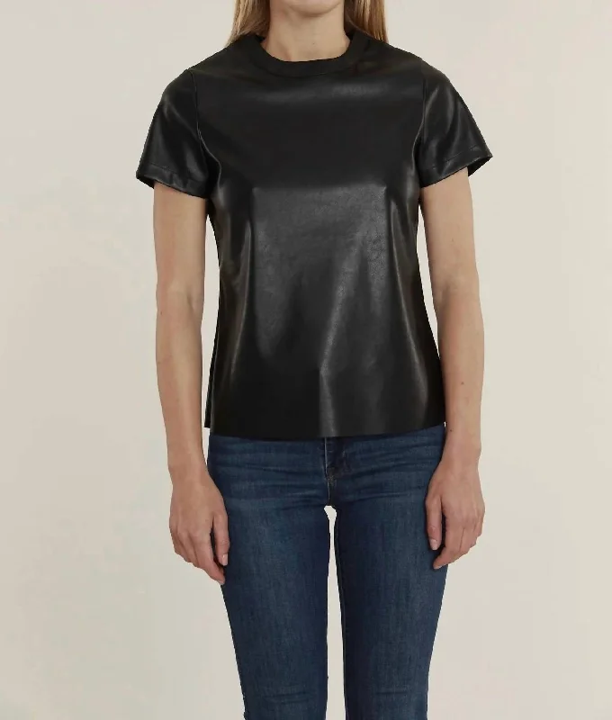 Faux Leather Shirt In BlackStatement Shirts