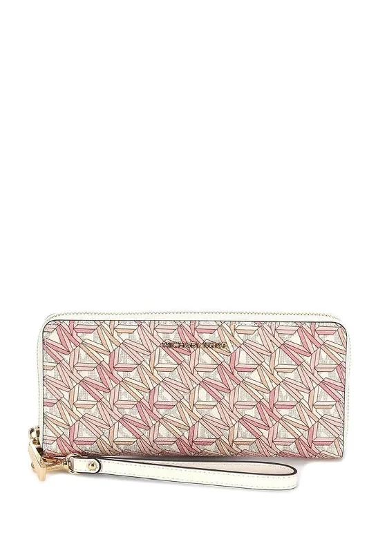 MICHAEL Michael Kors Jet Set Continental Logo Wallet, Smokey Rose