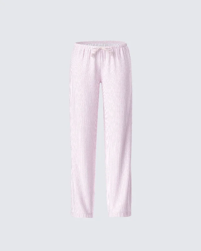 Corduroy PantsAkia Pink Stripe Drawstring Pant