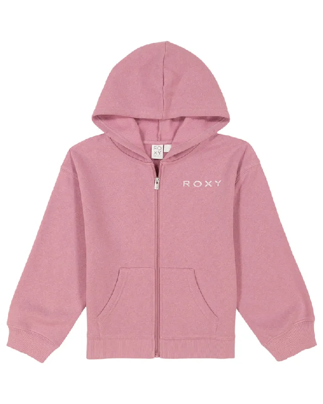 Tasseled SweatshirtsRoxy Girls OS Evening Hike Zip Sweatshirt-Mauve Orchid