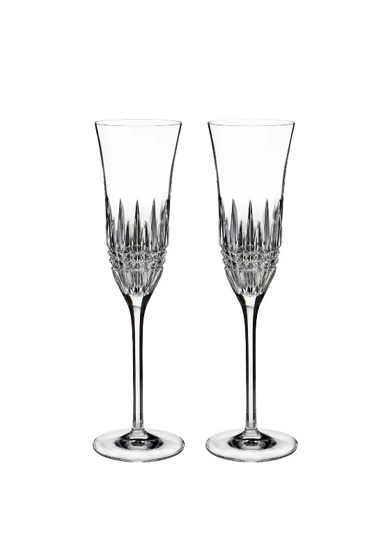 Waterford Crystal Lismore Diamond Flutes, Set of 2