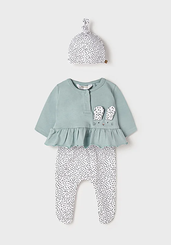 Mayoral Baby Girl Top and Legging 3 Piece Set, Mint