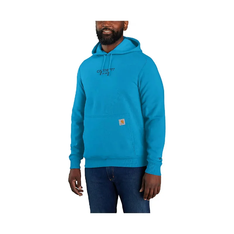 Hiking HoodiesCarhartt Men's Force Relaxed Fit Lightweight Logo Graphic Sweatshirt - Atomic Blue