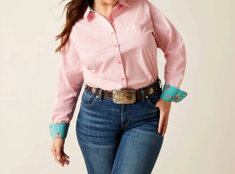 Kirby Stretch Shirt - Plus In Camellia RoseUV-Protection Shirts