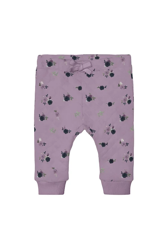 Zip-off PantsName It Baby Girl Rayia Quilt Floral Pant, Lavender Mist