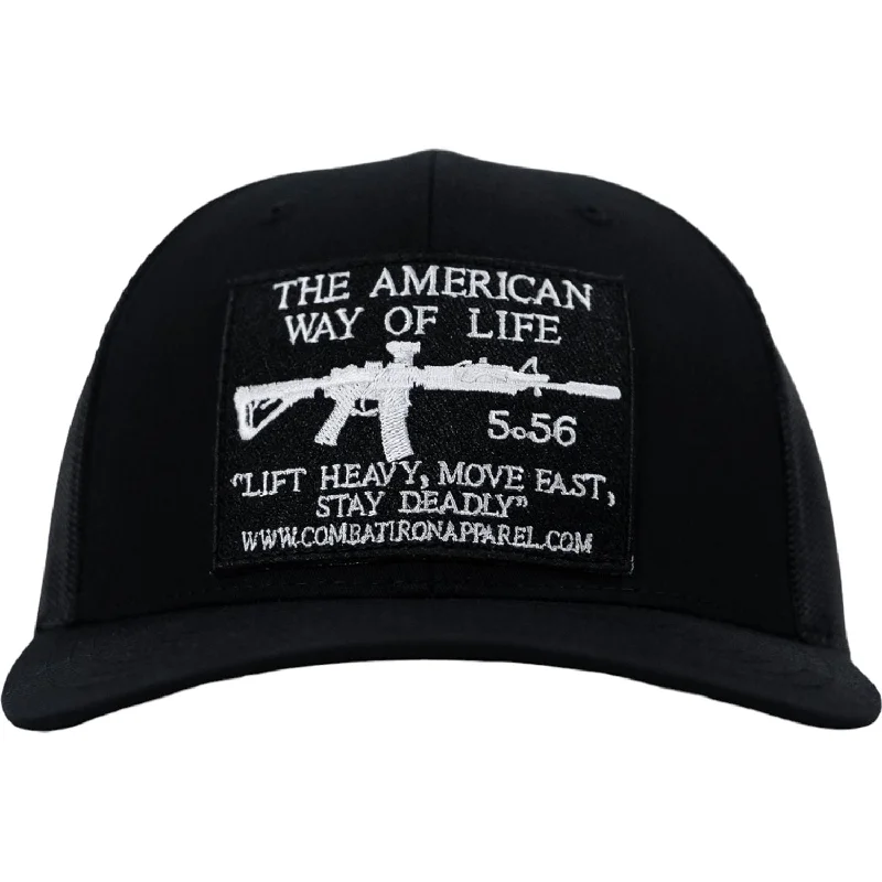 American Way Of Life 5.56 Black Patch Edition Mid-Profile Mesh Snapback