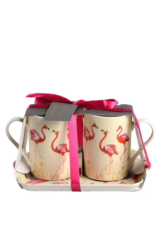 Sara Miller for Portmeirion Flamingo Mug & Tray Set