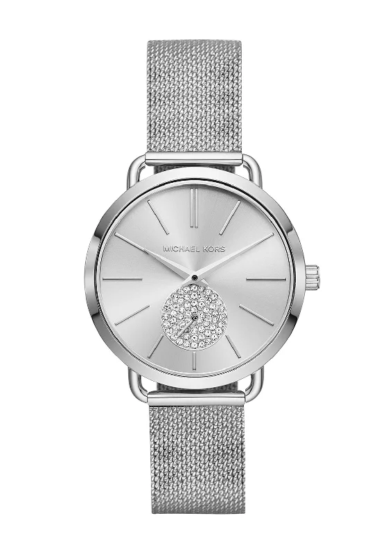 Michael Kors Portia Mesh Silver Watch