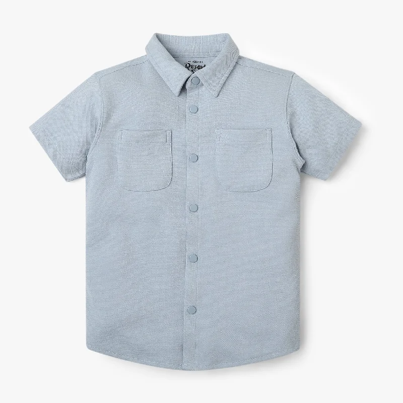 Boys Shirt Collar Half Sleeve Cuban ShirtPrinted Shirts