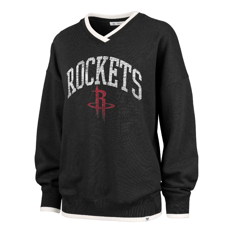 Retro HoodiesWomen's Houston Rockets '47 Wax Pack Daze Eighties Sweatshirt