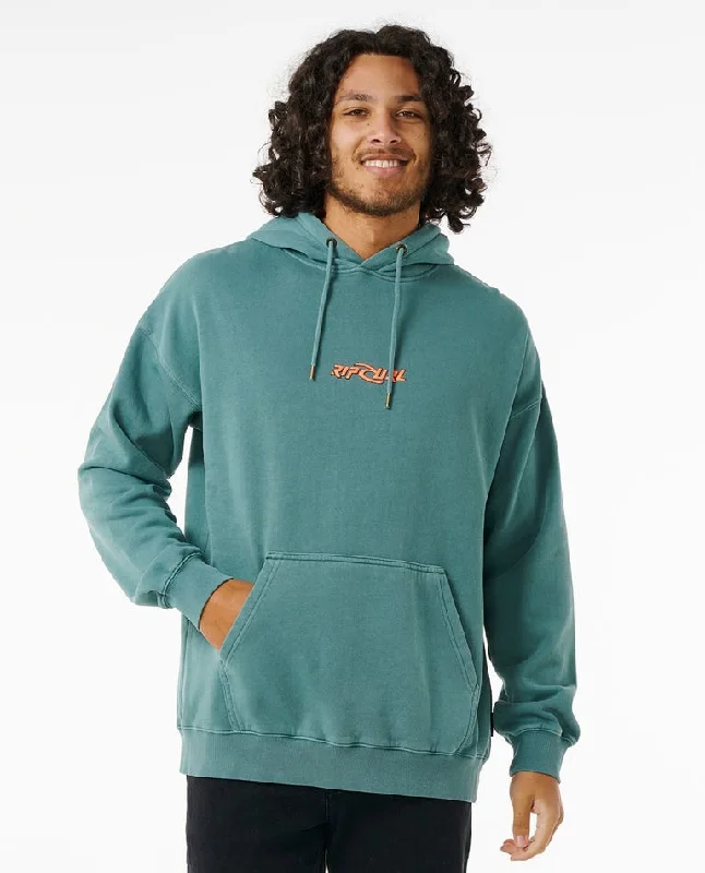 Fitted SweatshirtsRip Curl Shredding Zip Thru Hooded Sweatshirt-Blue Stone