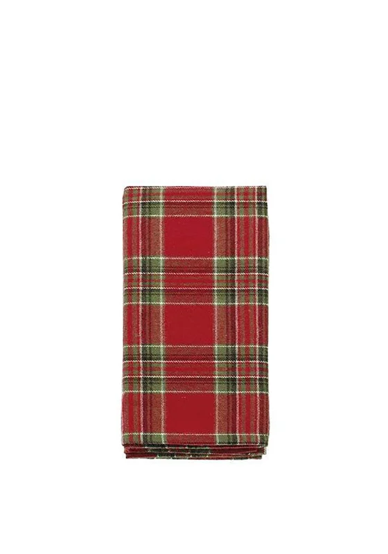 Walton & Co Festive Tartan Napkins Set of 4, Red