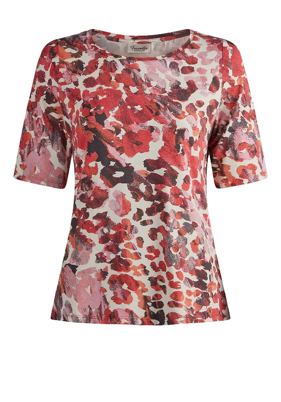 Barbara Lebek Animal Print T Shirt, RedHigh-Fashion Shirts