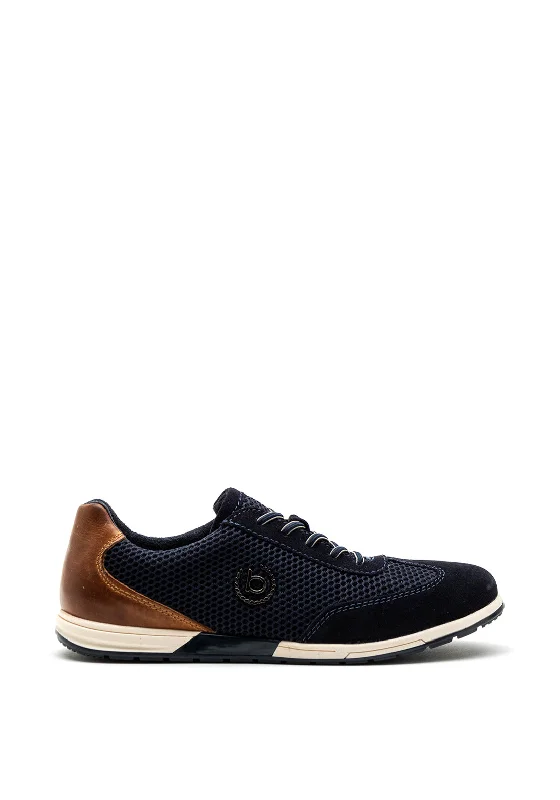 Bugatti Stowe Mesh Mix Trainers, Dark Blue