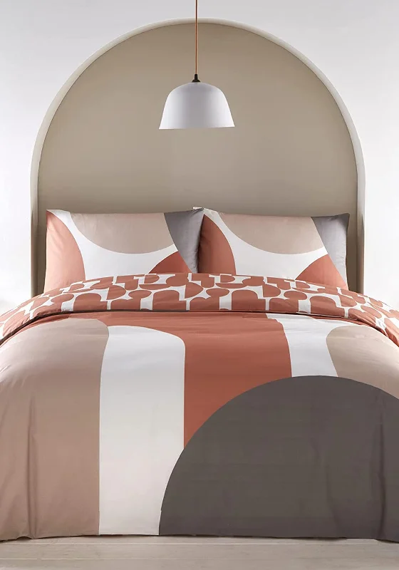 Appletree Style Rondo Super King Duvet Set, Terracotta