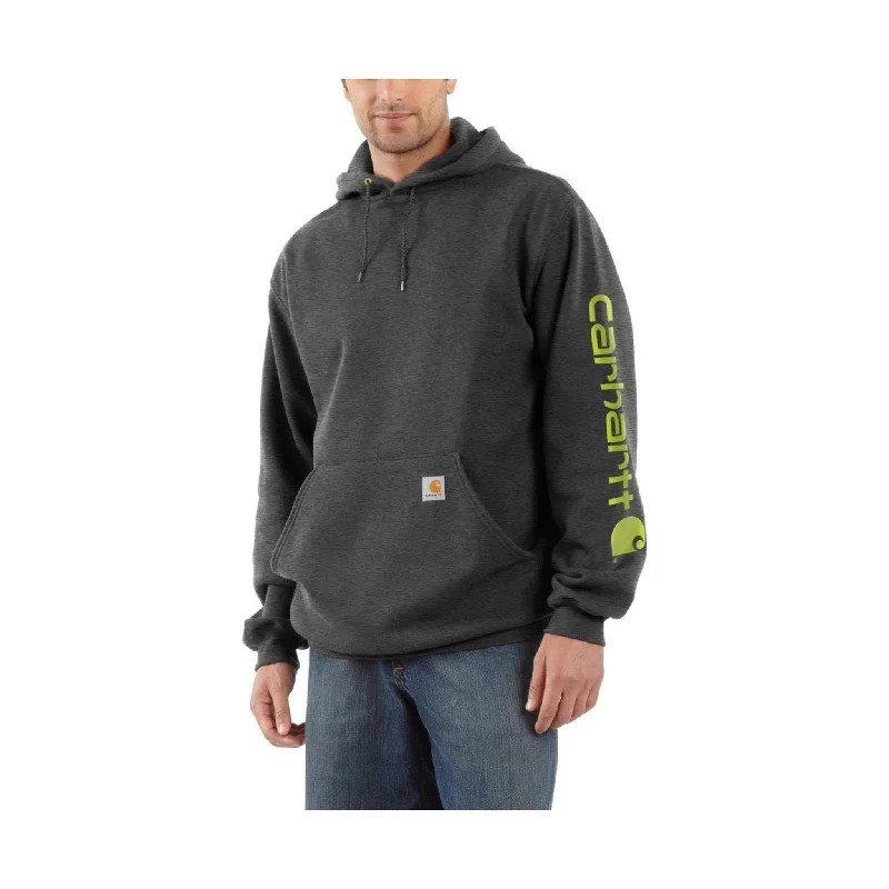 Fleece SweatshirtsCarhartt Men's Midweight Hooded Logo Sweatshirt - Carbon Heather