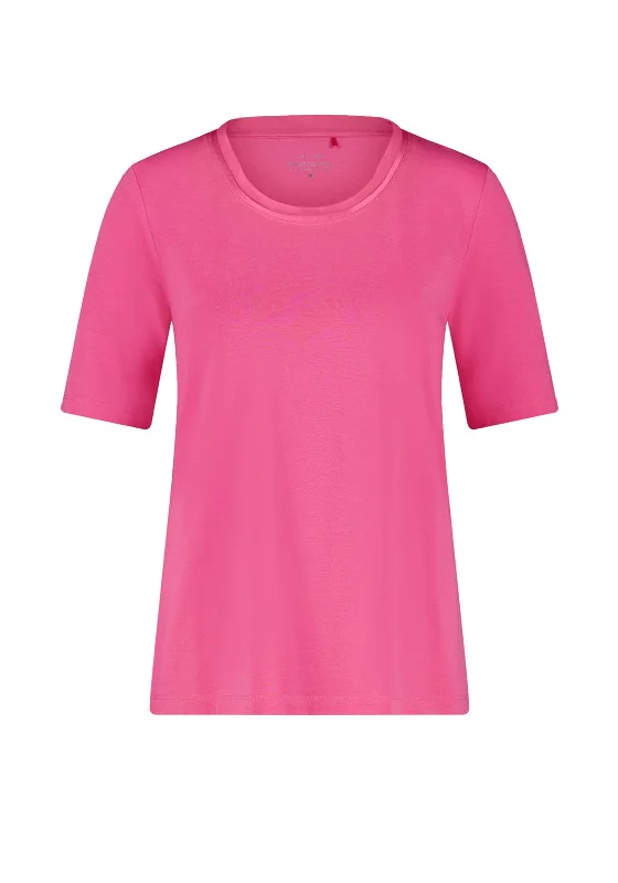 Gerry Weber Perfect Essentials Satin Trim T Shirt, PinkWork Shirts