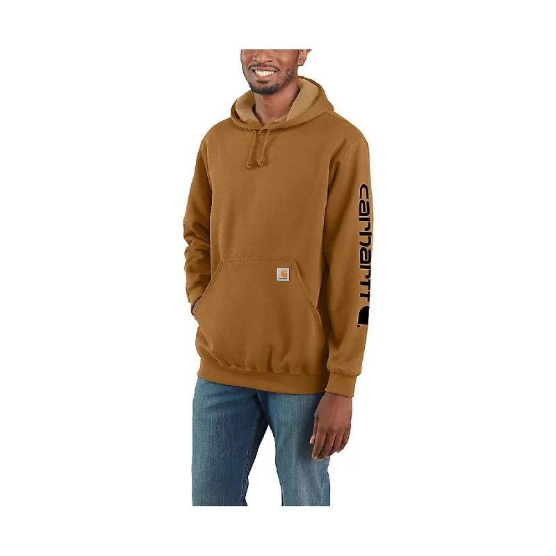 Metallic HoodiesCarhartt Men's Midweight Hooded Logo Sweatshirt - Carhartt Brown