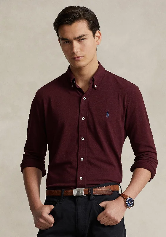 Ralph Lauren Featherweight Mesh Shirt, Harvard Wine