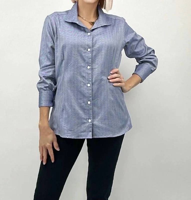 Kacey Slim Cut Shirt In BlueCycling Shirts